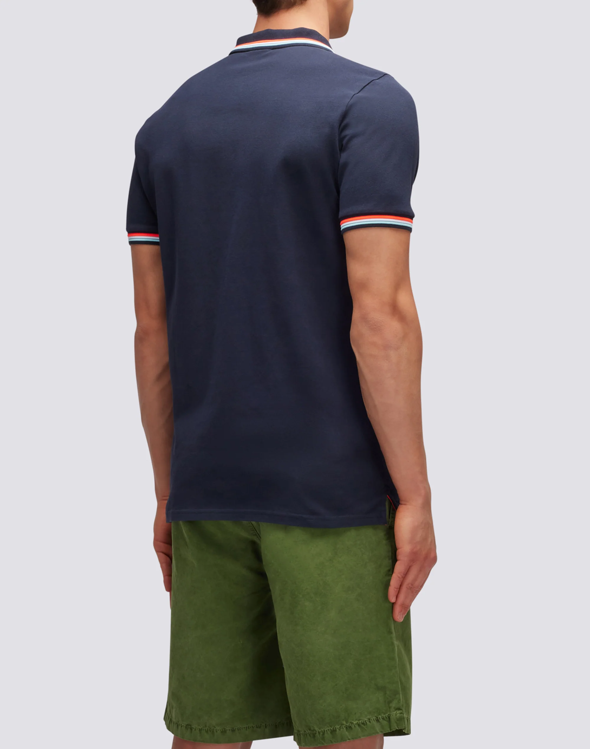 BRICE COTTON PIQUÉ POLO SHIRT WITH TRICOLOUR DETAILS - Image 3