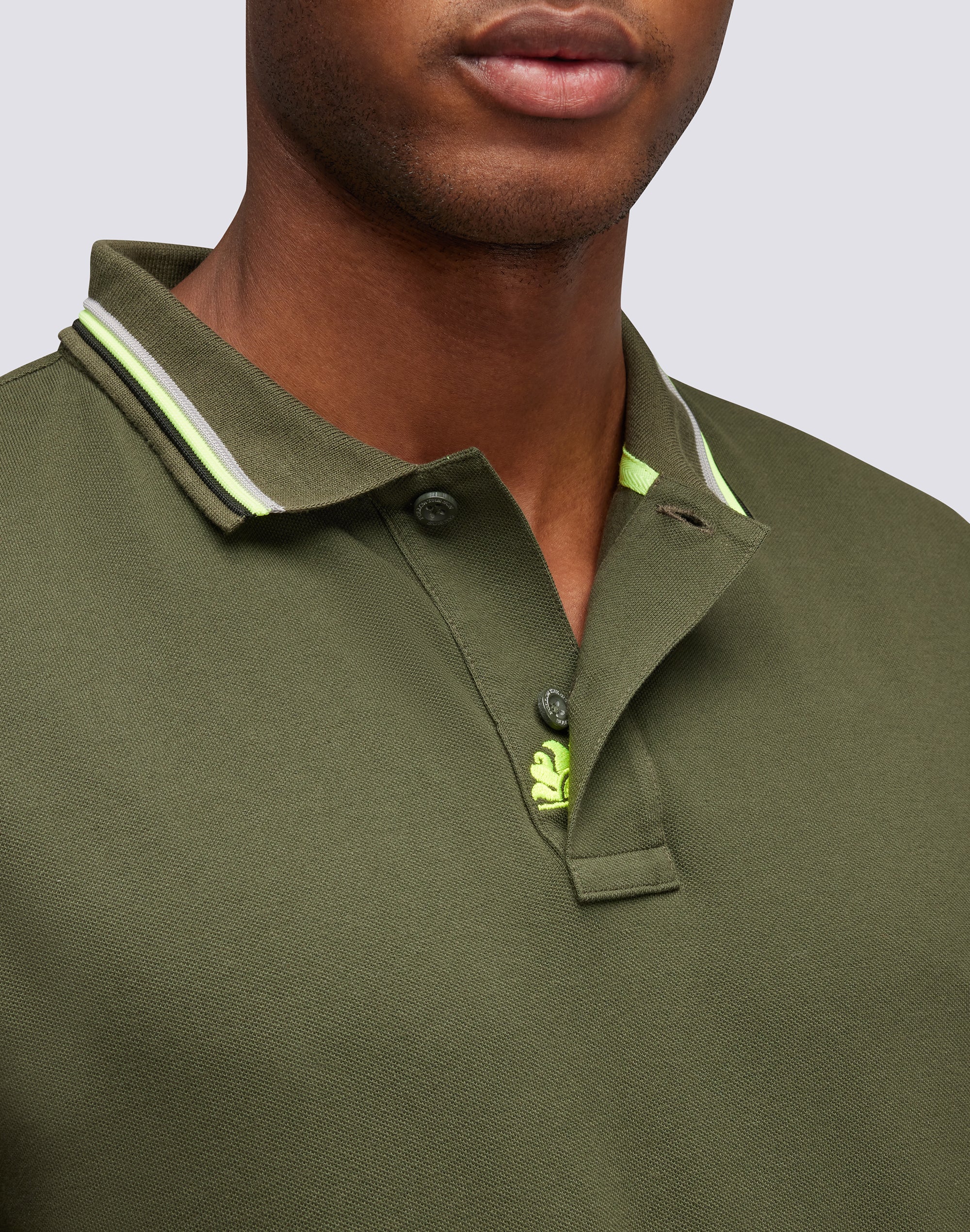 BRICE COTTON PIQUÉ POLO SHIRT WITH TRICOLOUR DETAILS - Image 4