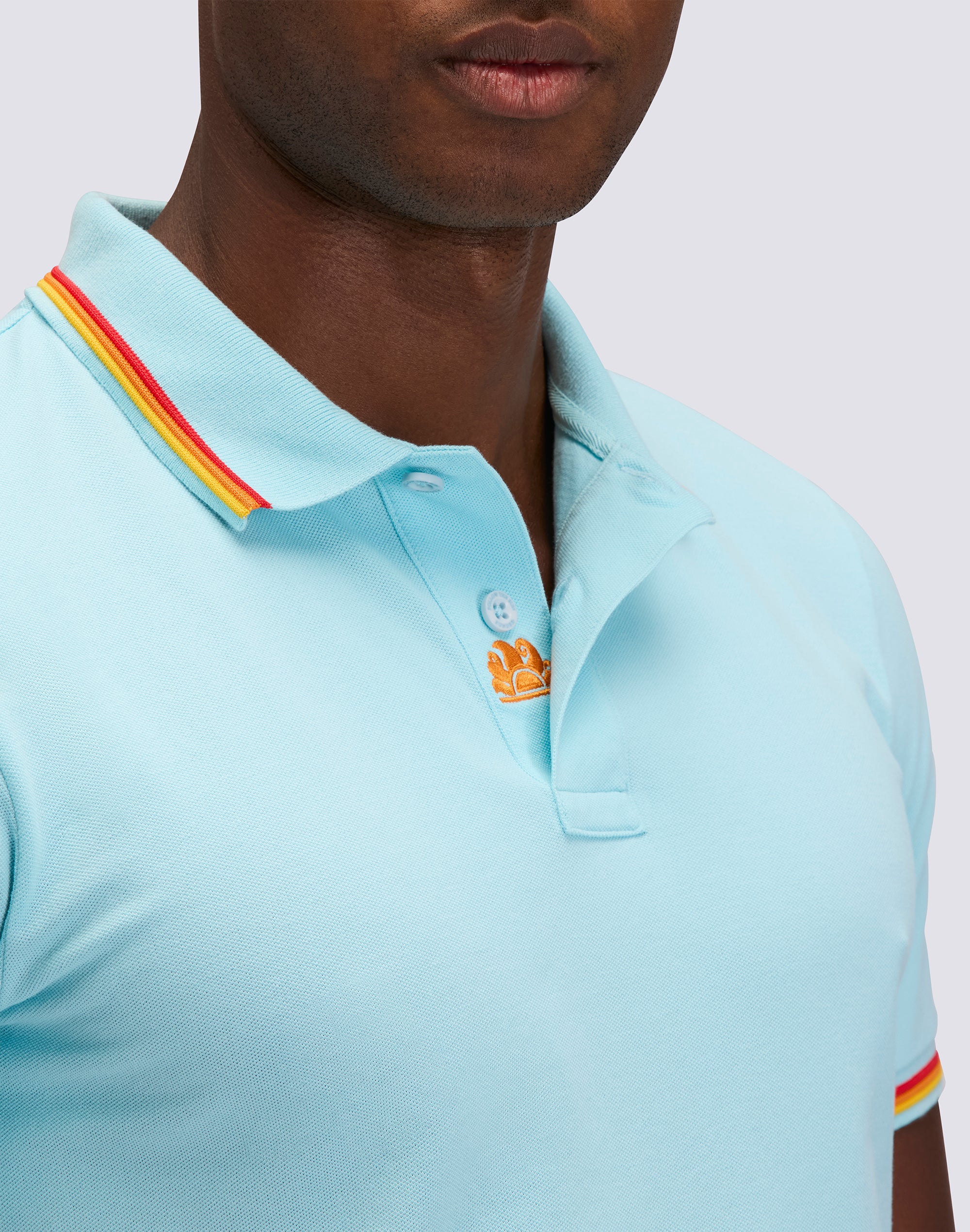 BRICE COTTON PIQUÉ POLO SHIRT WITH TRICOLOUR DETAILS - Image 4