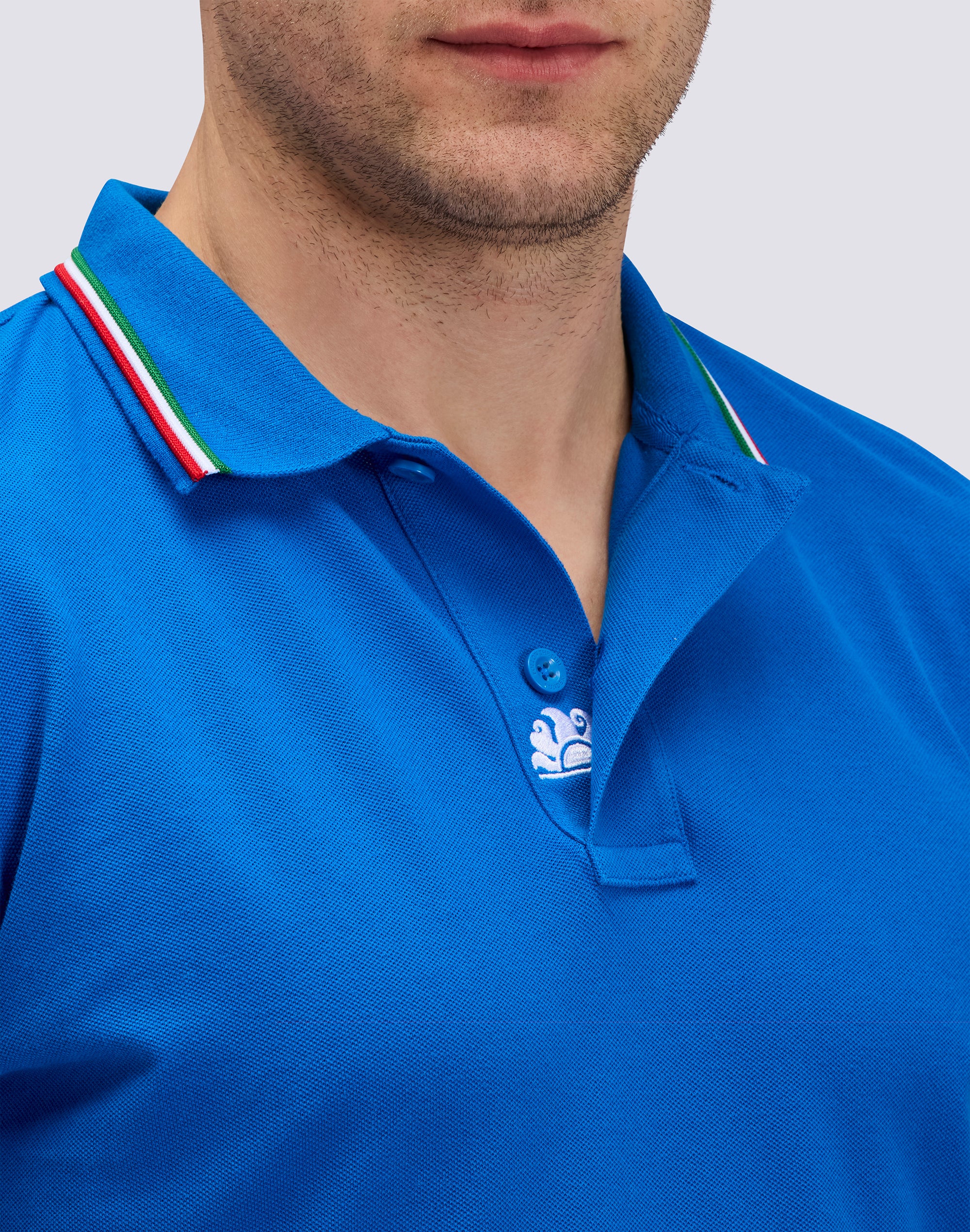 BRICE COTTON PIQUÉ POLO SHIRT WITH TRICOLOUR DETAILS - Image 4