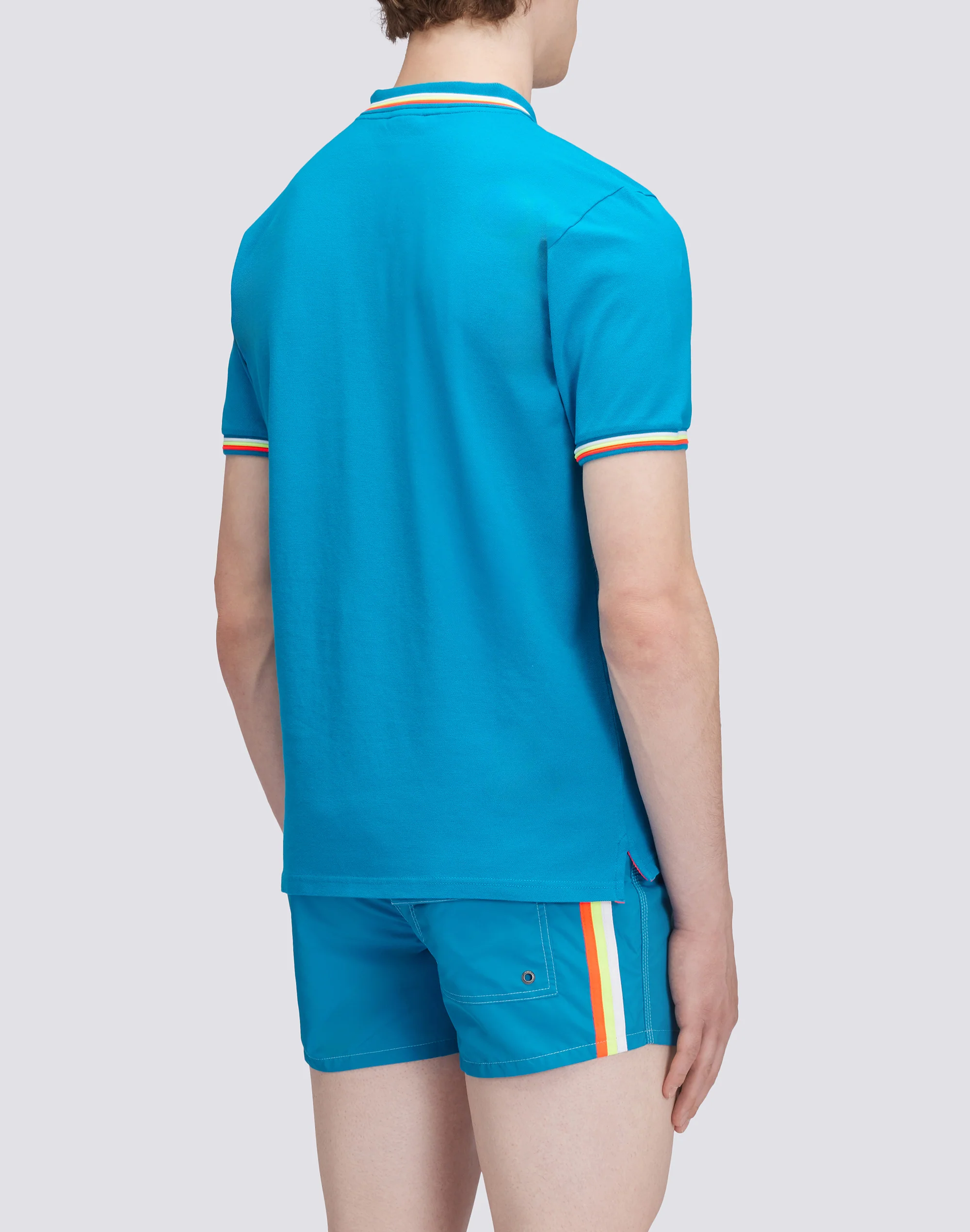 BRICE COTTON PIQUÉ POLO SHIRT WITH TRICOLOUR DETAILS - Image 3