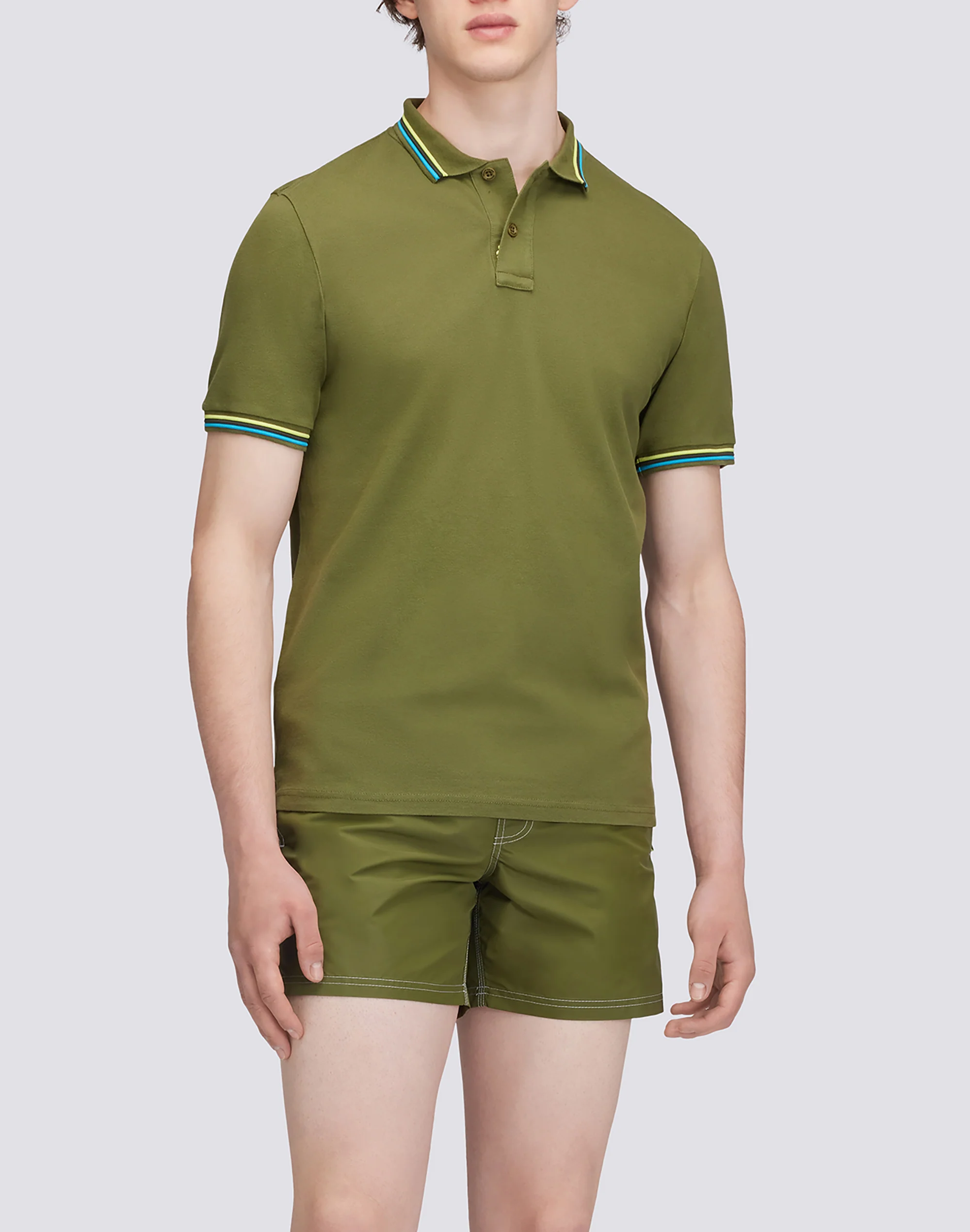 BRICE COTTON PIQUÉ POLO SHIRT WITH TRICOLOUR DETAILS - Image 4