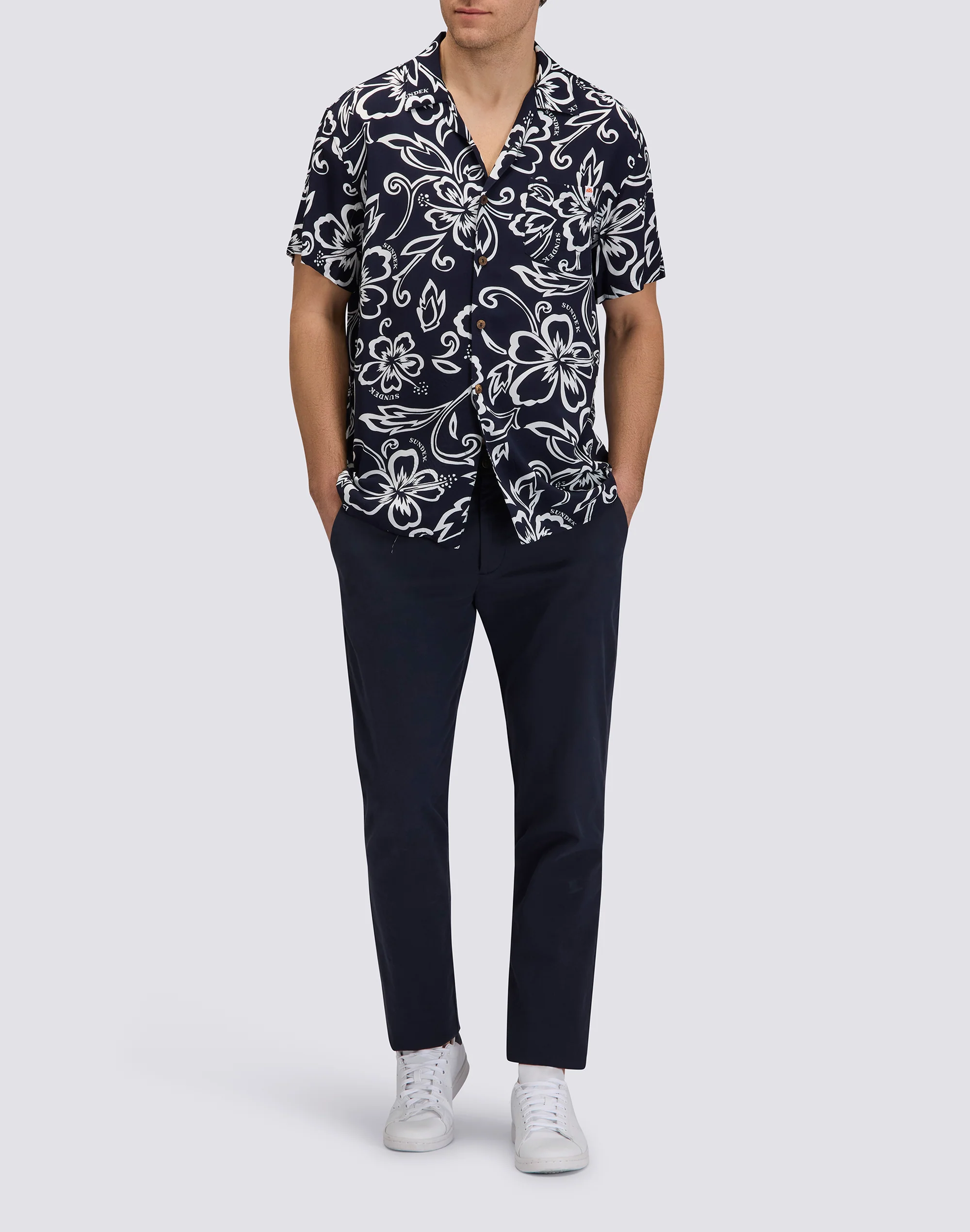 MEN'S PRINTED VISCOSE POPLIN SHIRT - Image 3