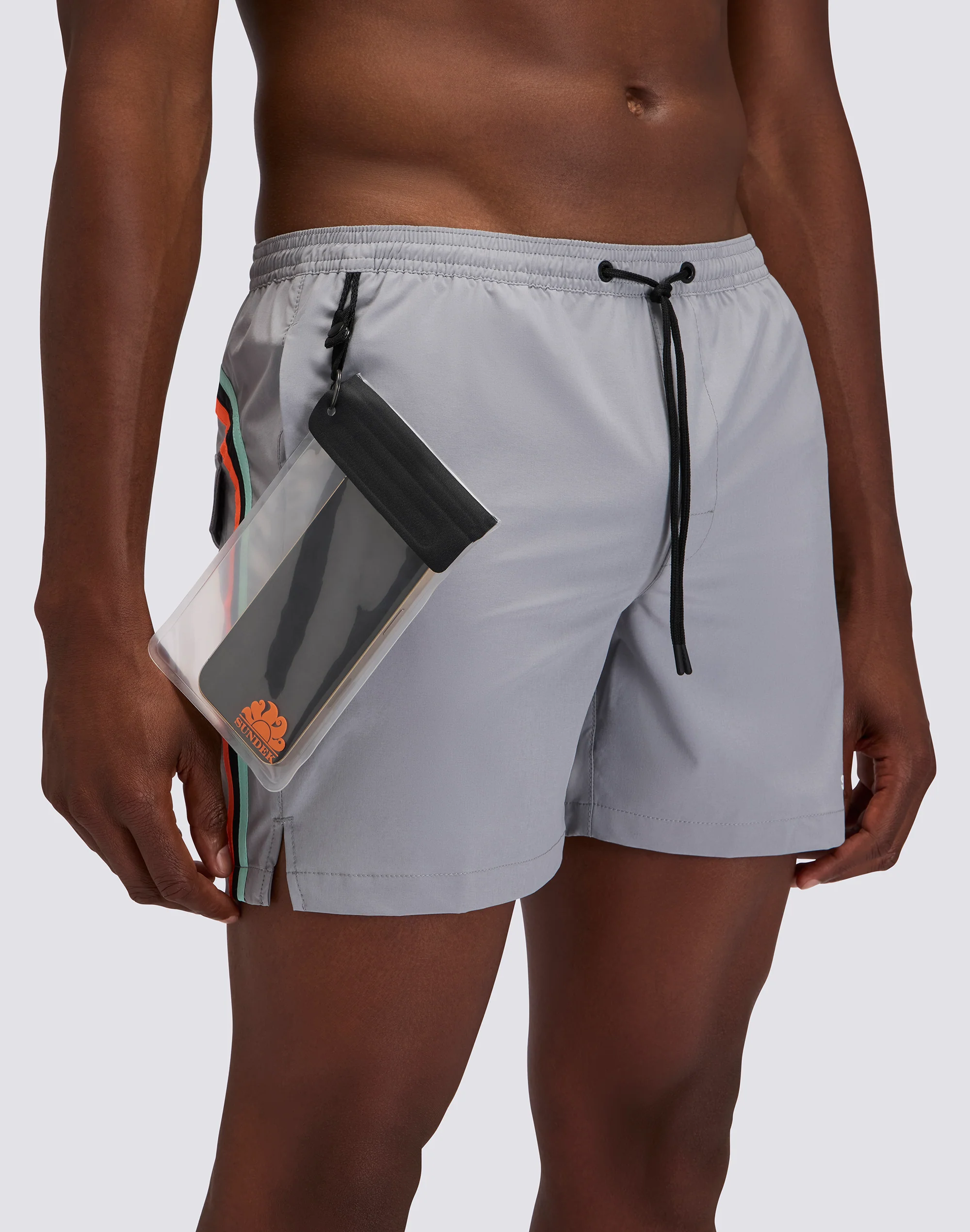 MEN'S SWIMSHORTS WITH STRETCH FABRIC, ELASTICATED WAIST AND REMOVABLE CASE - Image 3