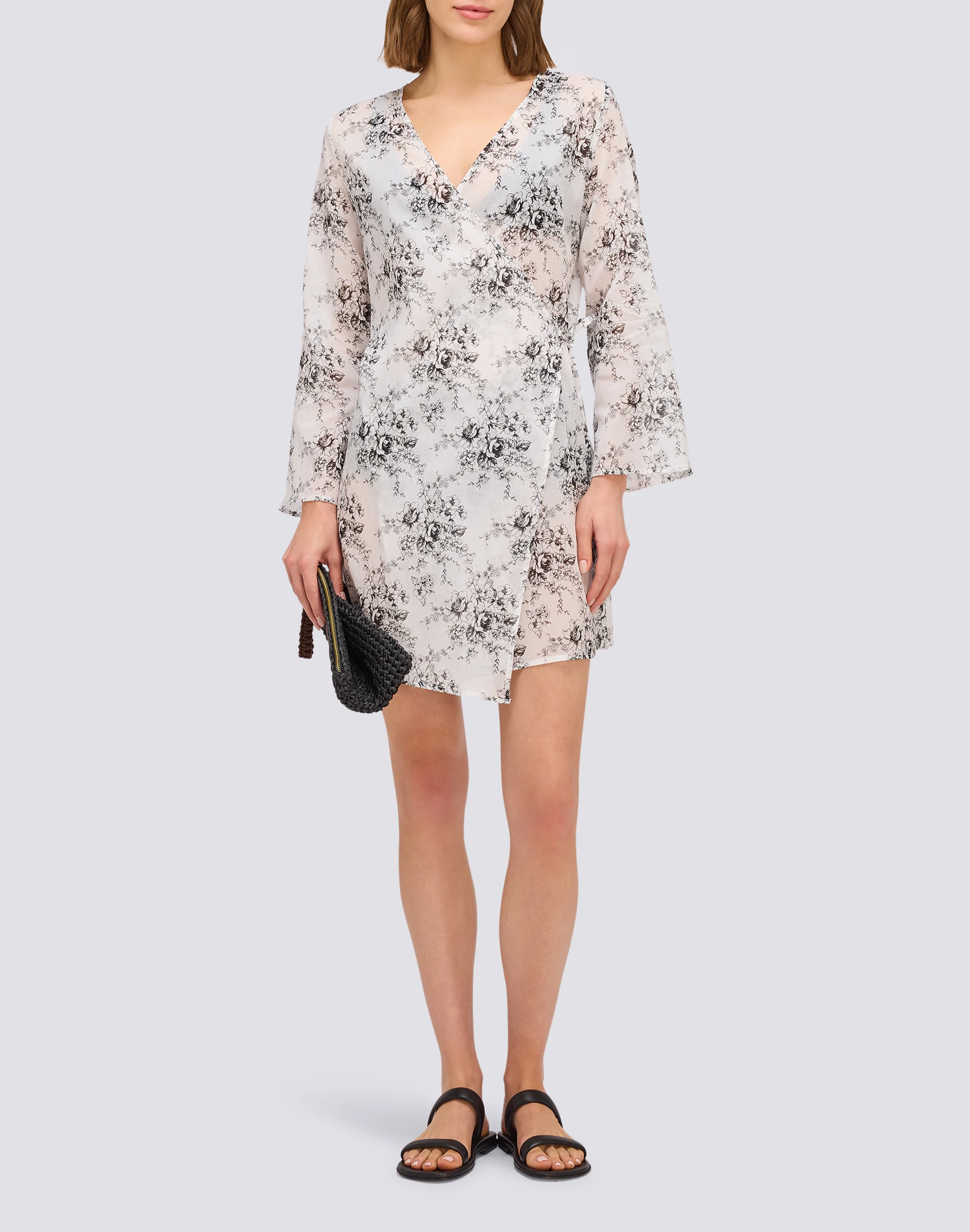 ROSE DE JOIE PRINT WRAPOVER DRESS - Image 4
