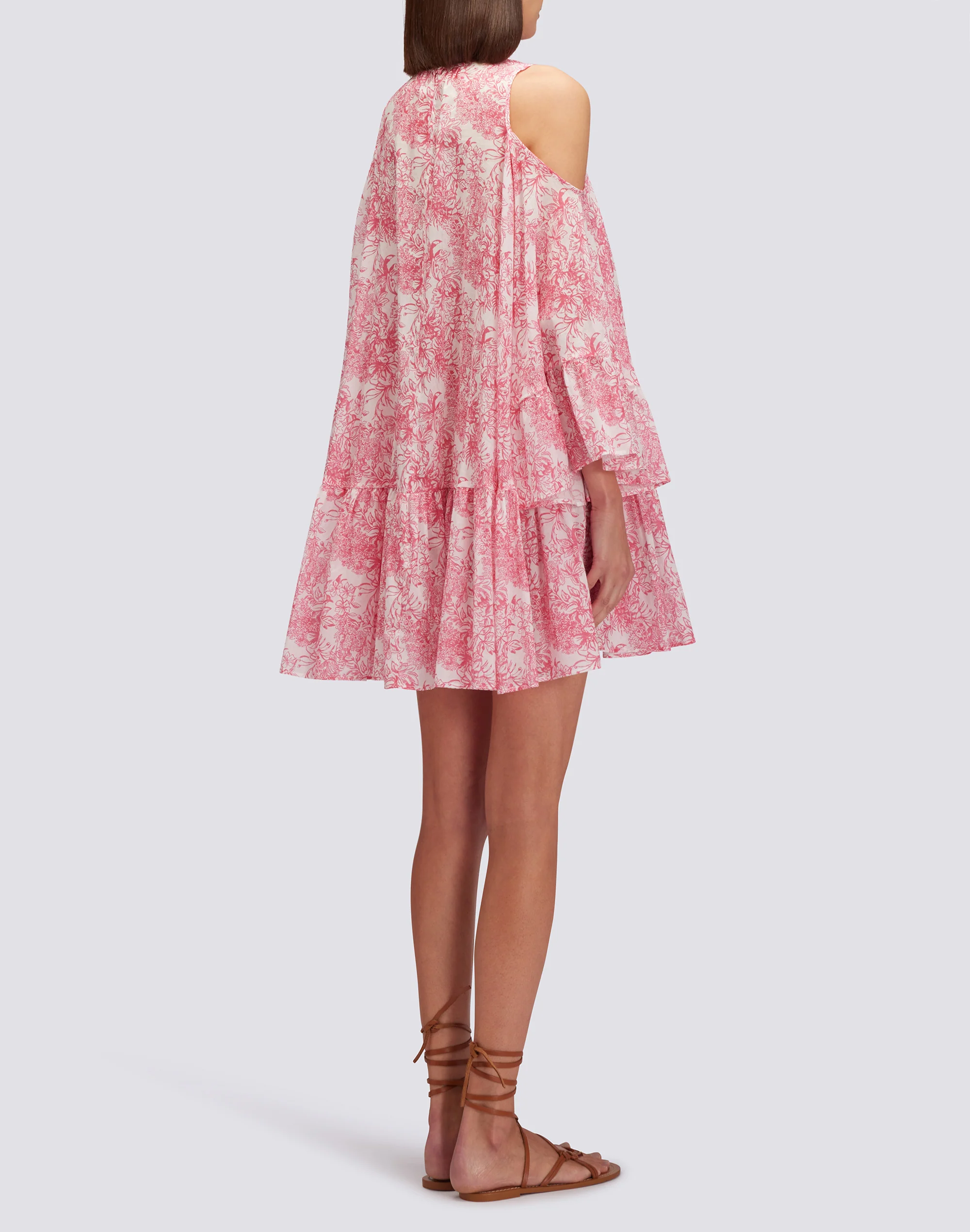 SHORT DRESS WITH BARE SHOULDERS FLEUR DE JOIE PRINT - Image 3
