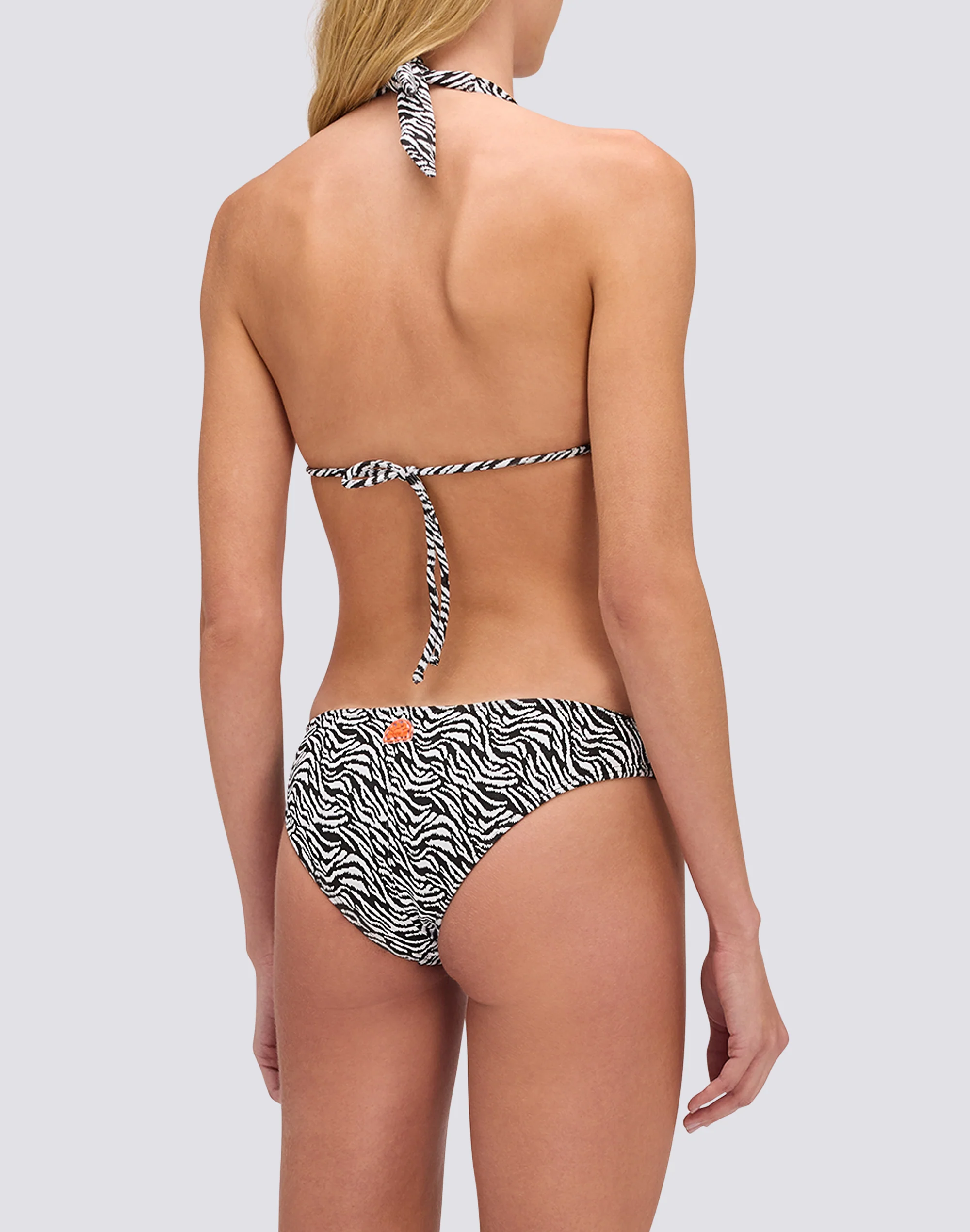 HILA - AMERICAN TRIANGLE BIKINI TOP WITH ZEBRA PRINT - Image 2