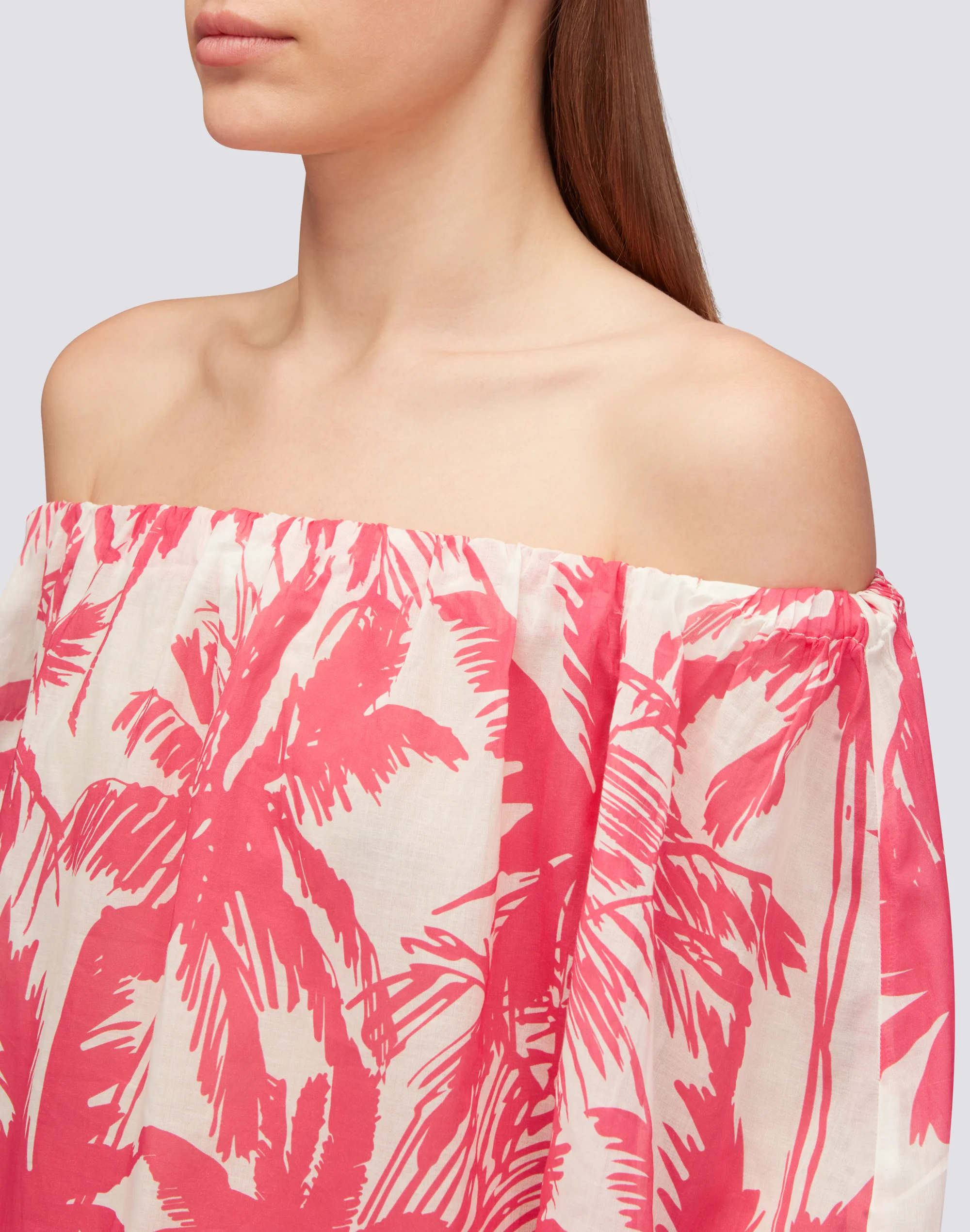 COTTON VOILE BLOUSE WITH TROPIC SAVANNAH PRINT - Image 4