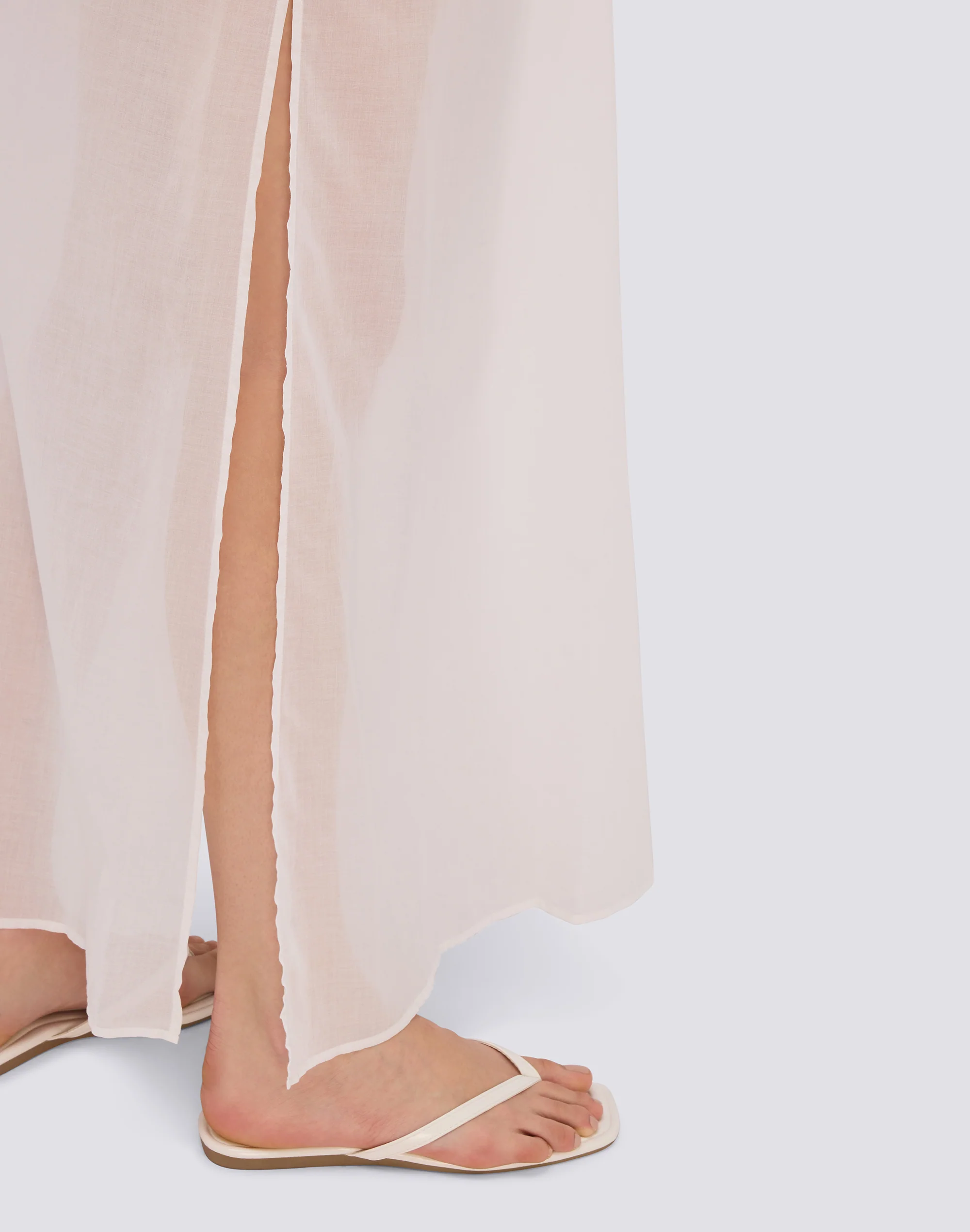 LONG COTTON VOILE SKIRT - Image 4