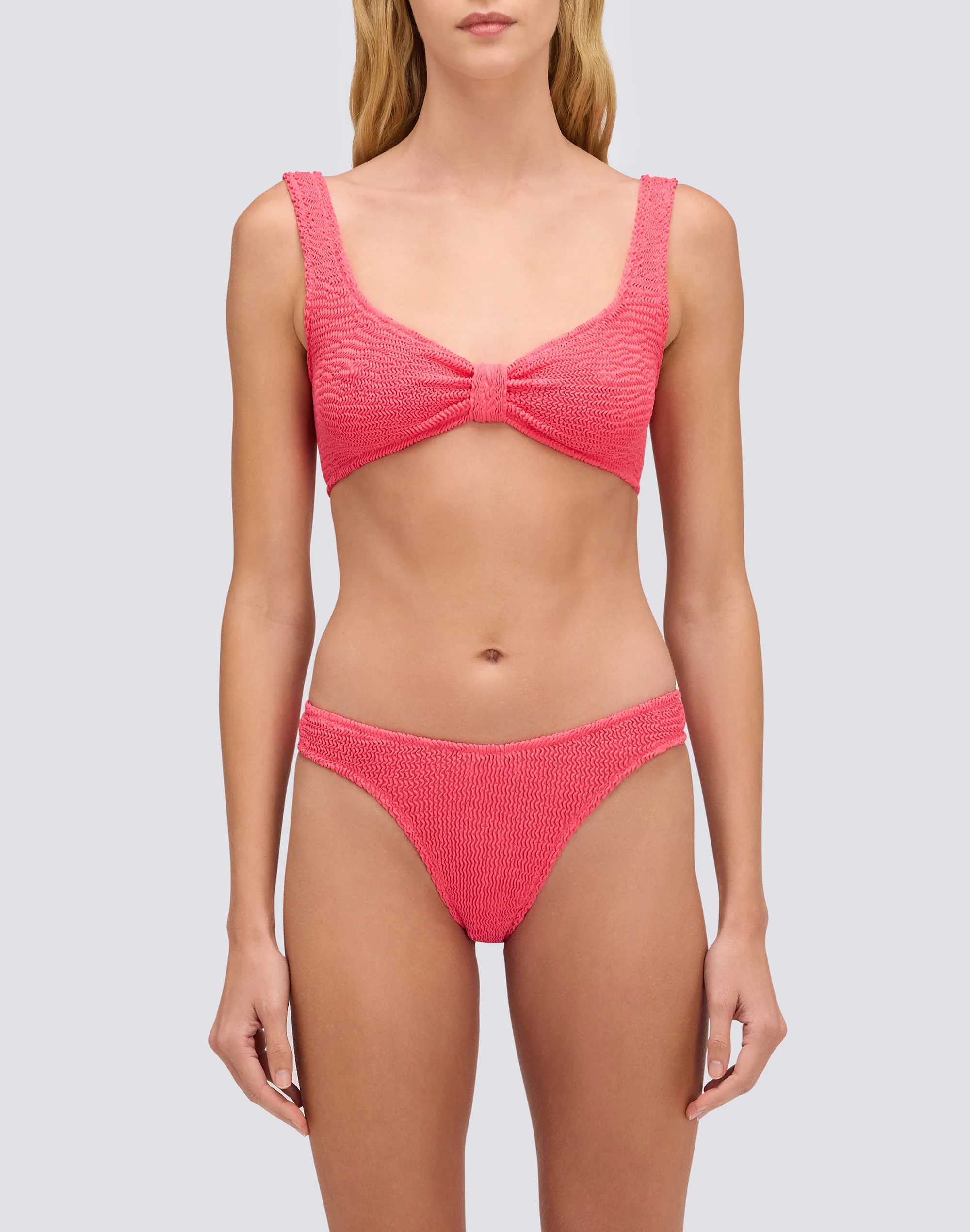 BRALETTE TOP IN EMBOSSED FABRIC