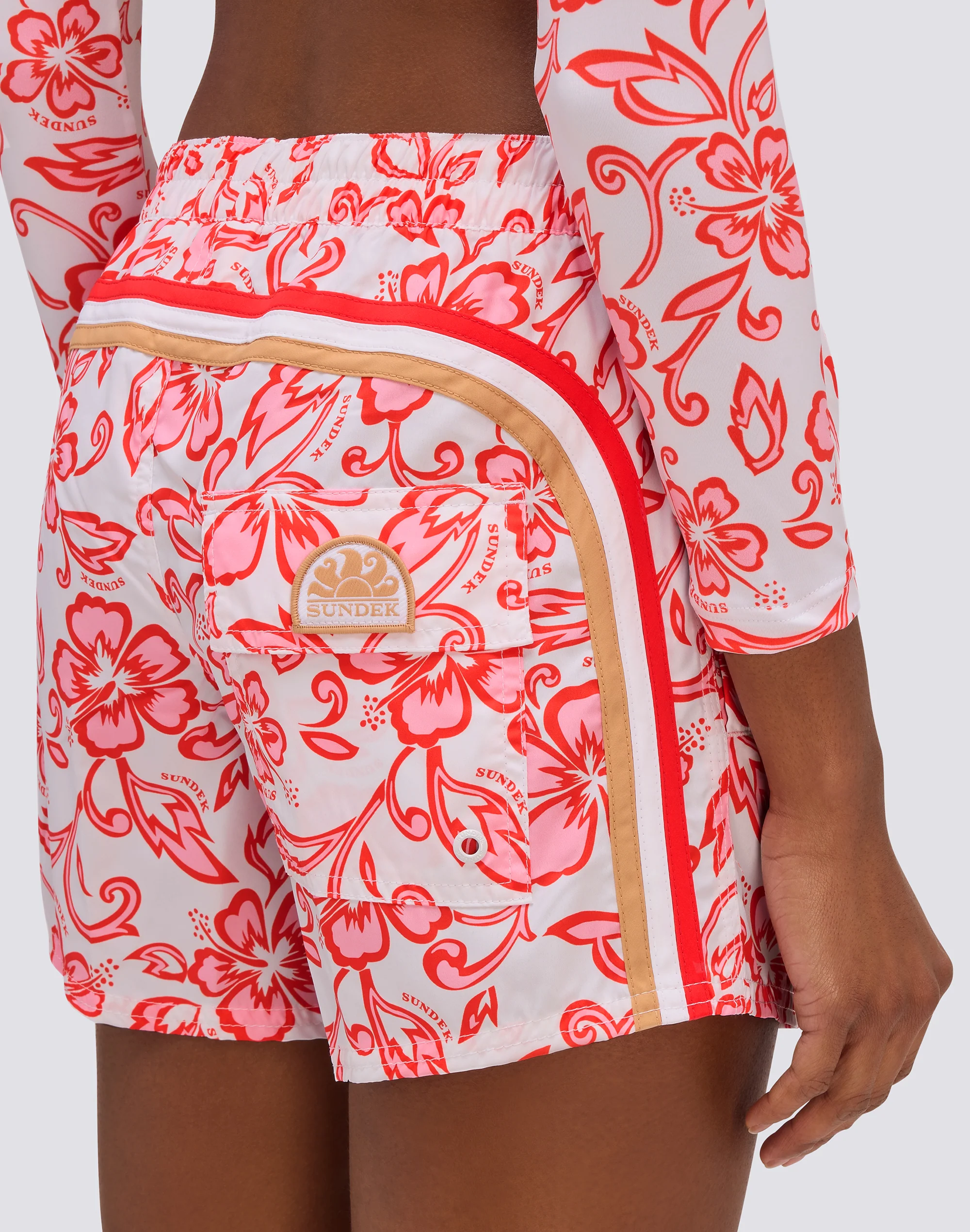COAST - REPREVE® HIBISCUS SK23 PRINT BEACH SHORTS - Image 3