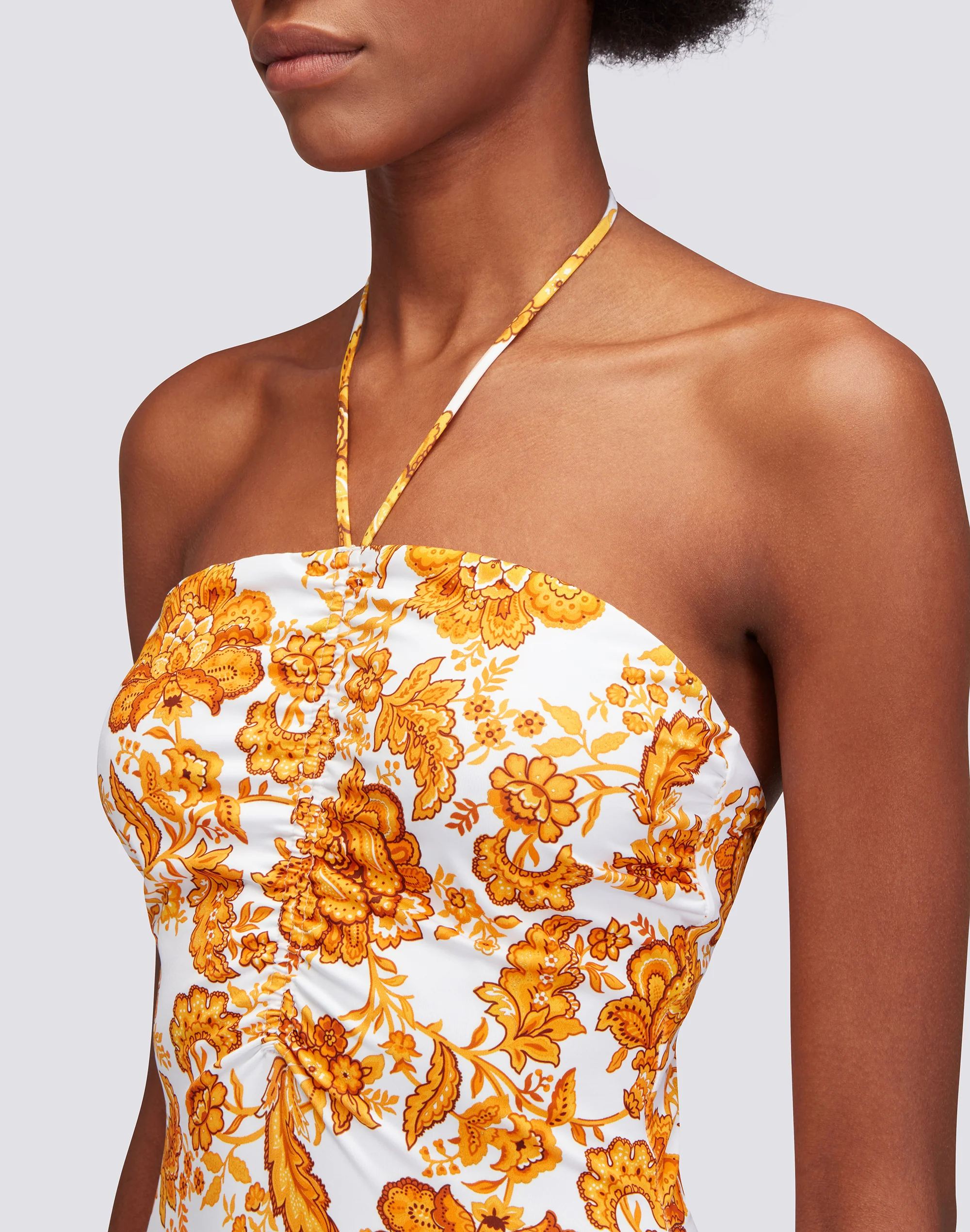 FLOWER PRINT ONE-PIECE SWIMMING COSTUME - Image 3